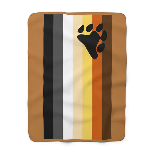 Snuggle Up with Pride: The Ultimate Bear Pride Flag Sherpa Fleece Blanket